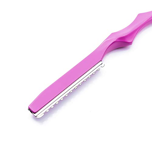 5.5 inch Pink Hair Cutting Scissors Set with Razor, Leather Sciss...
