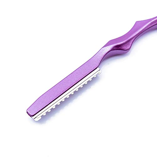 6.0 inch Purple Hair Cutting Scissors Set with Razor, Leather Sci...