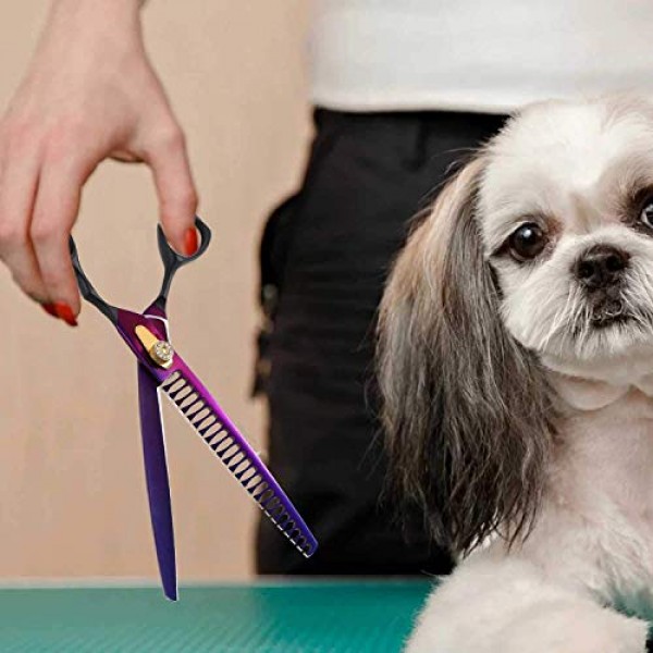 8.0 inch Pet Grooming Hair Cutting Scissor and Dog Chunker Shears...