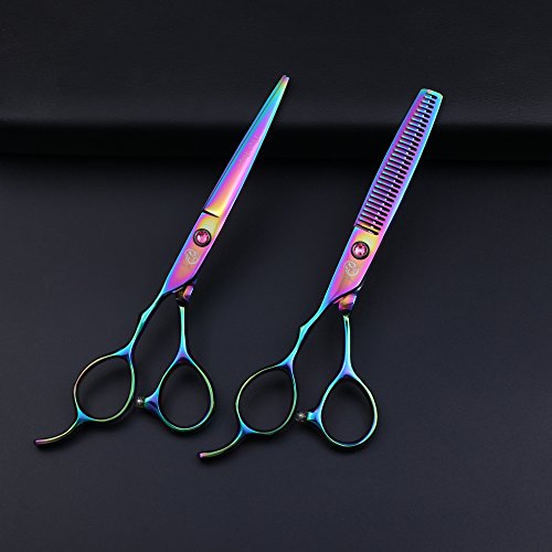 Purple Dragon 6.0 inch Left Hand Barber Hair Cutting Scissor and ...