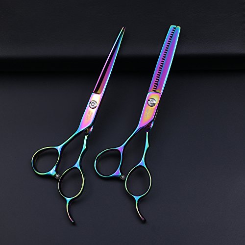Purple Dragon 6.0 inch Left Hand Barber Hair Cutting Scissor and ...
