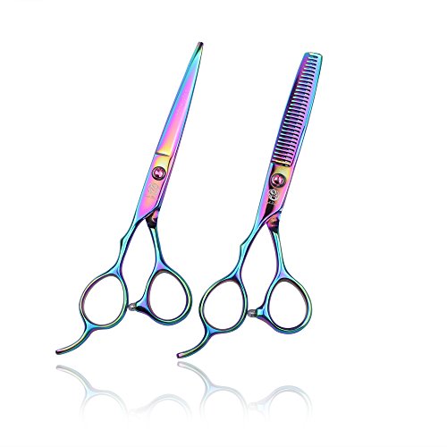Purple Dragon 6.0 inch Left Hand Barber Hair Cutting Scissor and ...