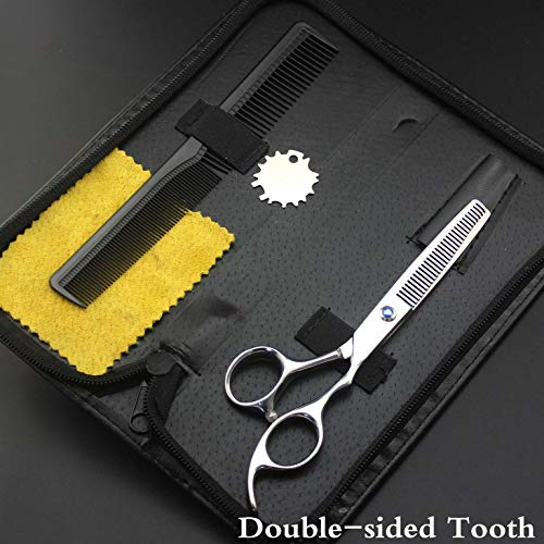 Purple Dragon 6.0 inch Sliver Salon Hair Thinning Scissors with B...
