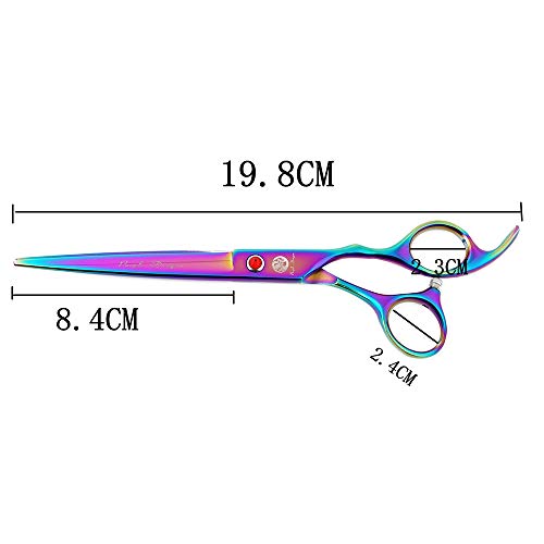 Purple Dragon 7.0 inch Rhinestone Decoration 3PCS Pet Grooming Sc...