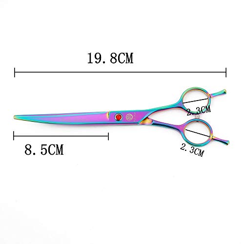 Purple Dragon 7.0 inch Rhinestone Decoration 3PCS Pet Grooming Sc...