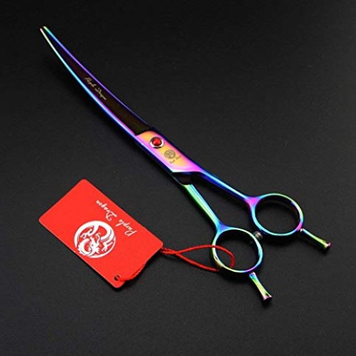 Purple Dragon 7.0 inch Rhinestone Decoration 3PCS Pet Grooming Sc...