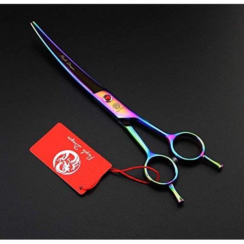 Purple Dragon 7.0 inch Rhinestone Decoration 3PCS Pet Grooming Sc...