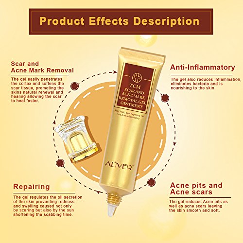 2 Pack Scar Removal Gel, Acne Mark Removal Cream Ointment, Soften...