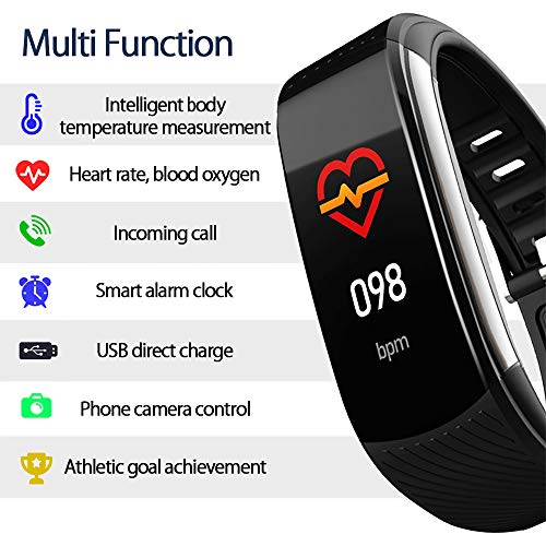PYBBO Fitness Tracker with Body Temperature Blood Pressure Oxygen...