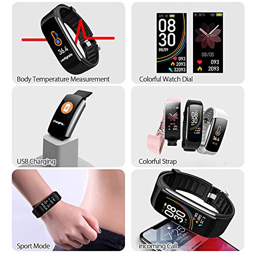 PYBBO Fitness Tracker with Body Temperature Blood Pressure Oxygen...