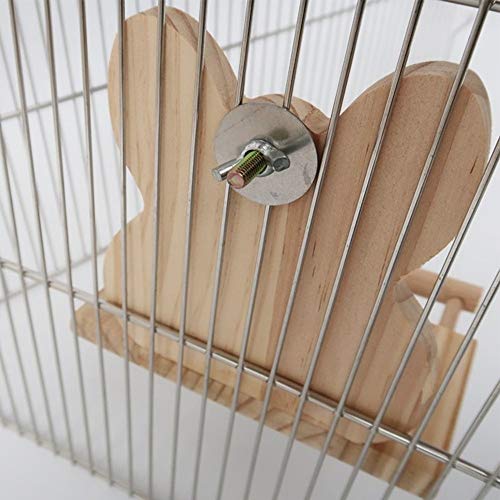 Bird Food Cups with Perch,Parrot Mirror Toys for Bird Cage,Hangin...