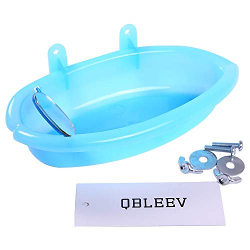 QBLEEV Bird Baths Tub with MirrorFor Cage, Parrot Birdbath Shower...
