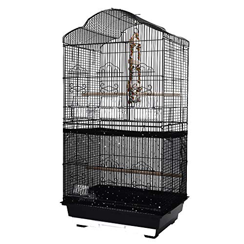 QBLEEV Bird Cage Cover Stretchy Seed Catcher Birdcage Nylon Mesh ...