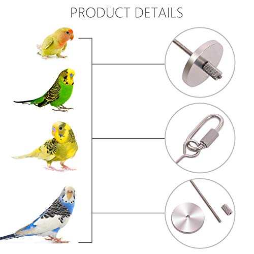 QBLEEV Bird Food Holder, Bird Feeders, Stainless Steel Parrot Fru...