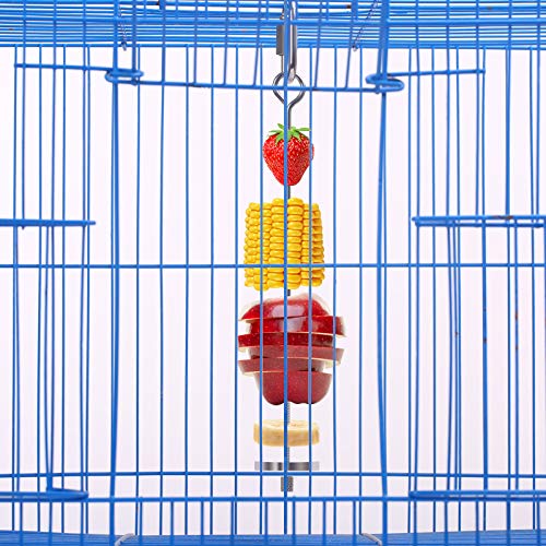 QBLEEV Bird Food Holder, Bird Feeders, Stainless Steel Parrot Fru...