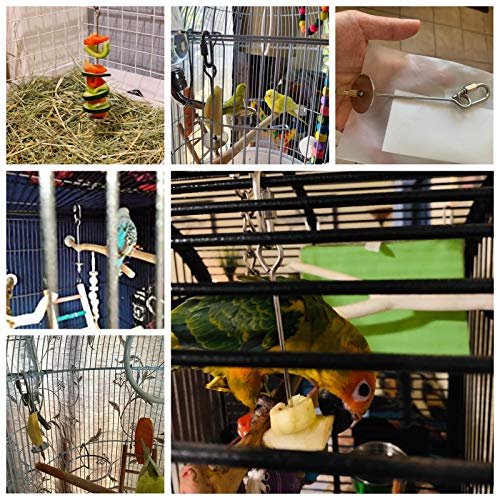 QBLEEV Bird Food Holder, Bird Feeders, Stainless Steel Parrot Fru...