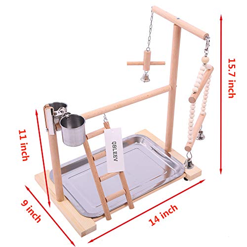 QBLEEV Bird Playground Birdcage Playstand Parrot Play Gym Parakee...