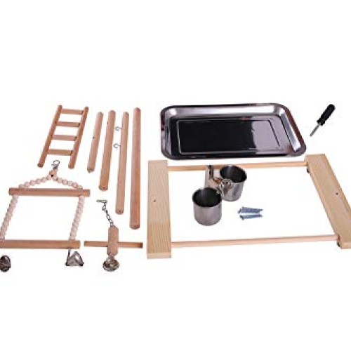 QBLEEV Bird Playground Birdcage Playstand Parrot Play Gym Parakee...