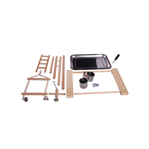 QBLEEV Bird Playground Birdcage Playstand Parrot Play Gym Parakee...