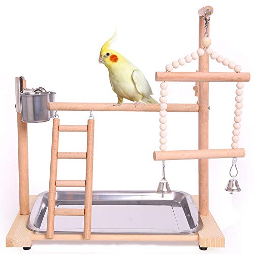 QBLEEV Bird Playground Birdcage Playstand Parrot Play Gym Parakee...