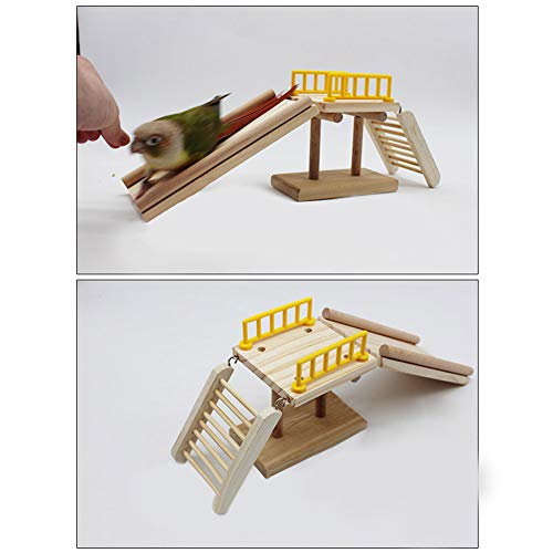QBLEEV Bird Toys, Slide Training Ladder Trick Parrots Toys, Intel...