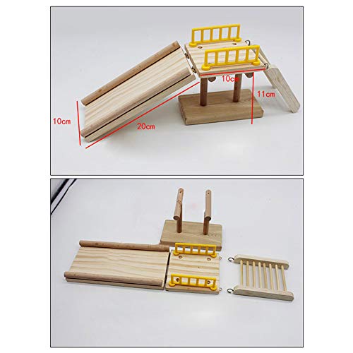 QBLEEV Bird Toys, Slide Training Ladder Trick Parrots Toys, Intel...