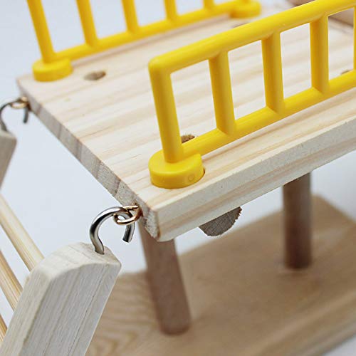 QBLEEV Bird Toys, Slide Training Ladder Trick Parrots Toys, Intel...
