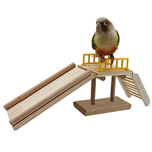 QBLEEV Bird Toys, Slide Training Ladder Trick Parrots Toys, Intel...
