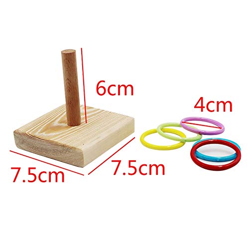 QBLEEV Bird Training Ring Toy, Parrot Trick Tabletop Toys, Bird E...