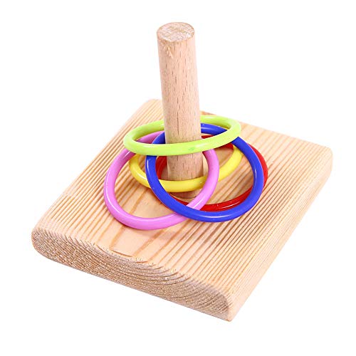 QBLEEV Bird Training Ring Toy, Parrot Trick Tabletop Toys, Bird E...