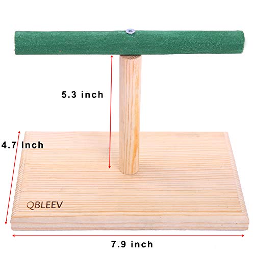 QBLEEV Small Bird Perch,Bird Play Stand,Portable Training Parrot ...