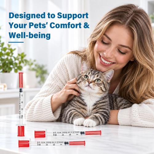 100 Pack U-40 for Pet, 0.5ml/cc, 31G 5/16