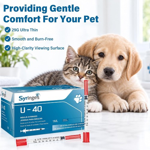 100 Pack U-40 for Pet, 1ml/cc, 29G 1/2