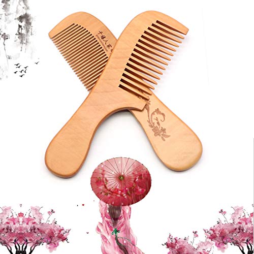 Handmade Wooden Hair Comb for Curly Wide Toothed Wooden Comb, ant...