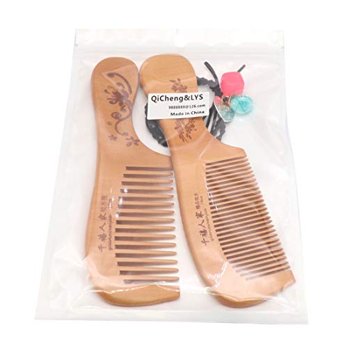 Handmade Wooden Hair Comb for Curly Wide Toothed Wooden Comb, ant...