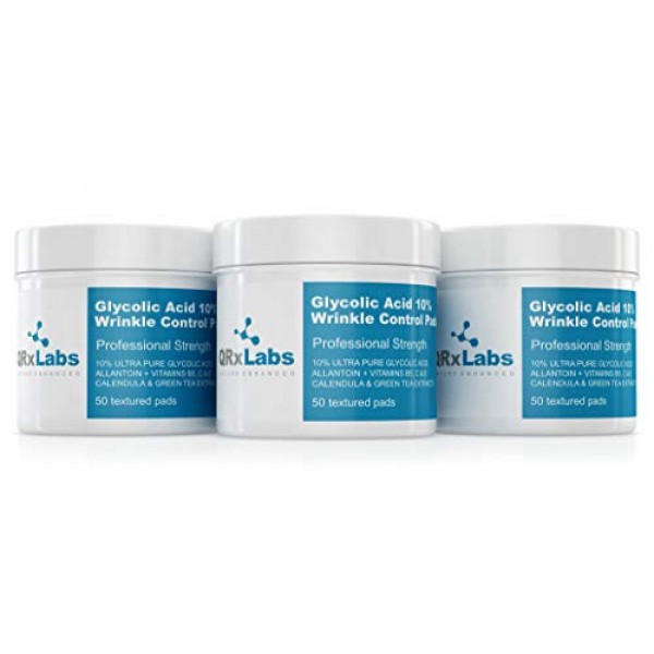 Glycolic Acid 10% Wrinkle Control Pads for Face & Body - 10% Ultr...