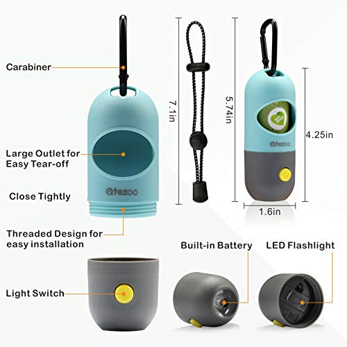 Dog Poop Bag Dispenser Built-in Flashlight,Dog Poop Bag Holder, P...