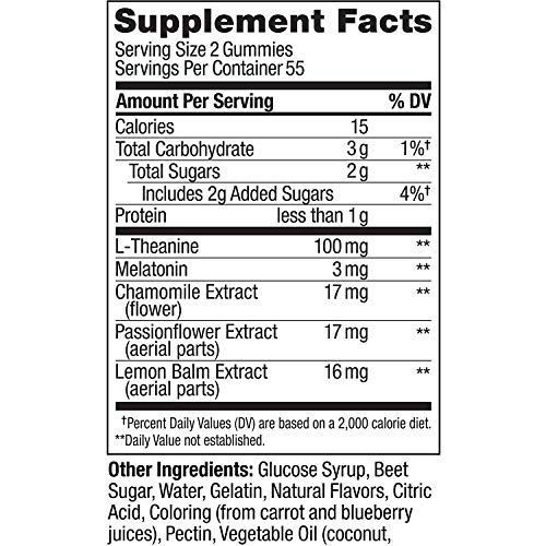 OLLY Restful Sleep Gummy Supplement with Melatonin & L-theanine C...
