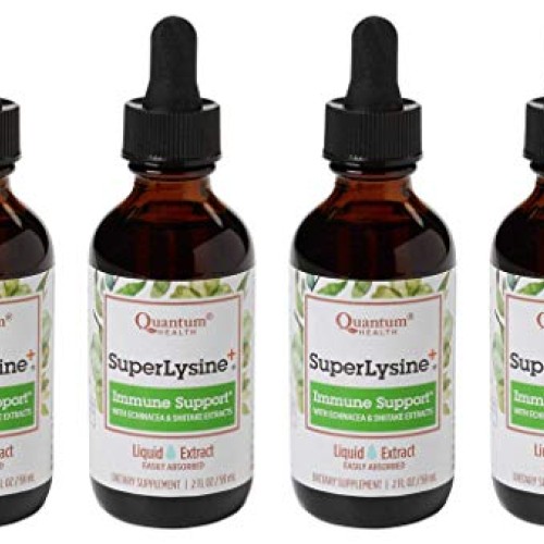 Quantum Super Lysine Plus Liquid Extract - 2 fl oz Pack of 4