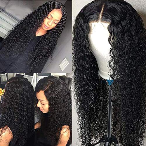 Queen Love Curly Lace Closure Wigs Human Hair Brazilian 4X4 Lace ...