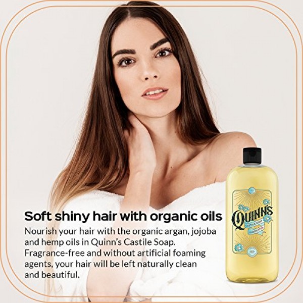 Quinn’s Pure Castile Organic Liquid Soap, 32 ounce Unscented