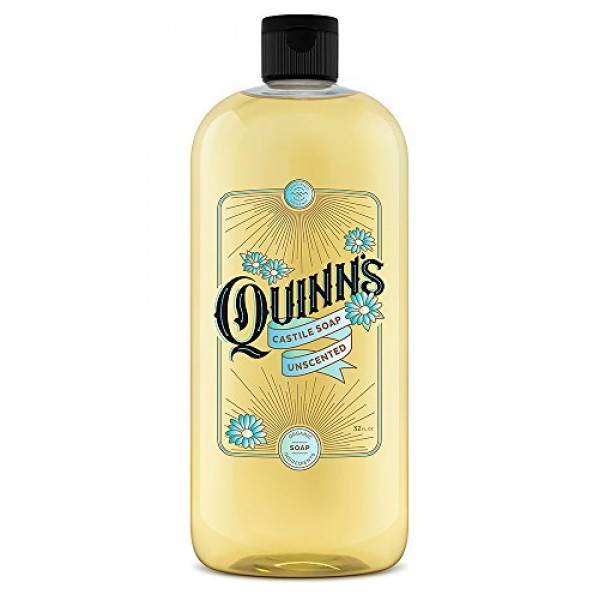 Quinn’s Pure Castile Organic Liquid Soap, 32 ounce Unscented