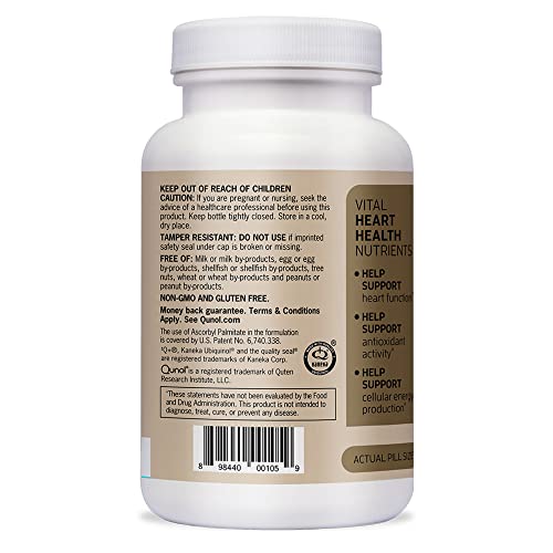Qunol Plus Ubiquinol CoQ10 200mg with Omega 3 Fish Oil 250mg, Ext...