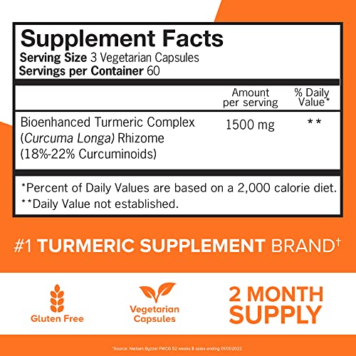 Turmeric Curcumin Capsules, Qunol with Ultra High Absorption 1500...