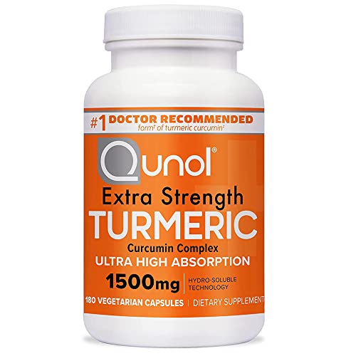 Turmeric Curcumin Capsules, Qunol with Ultra High Absorption 1500...