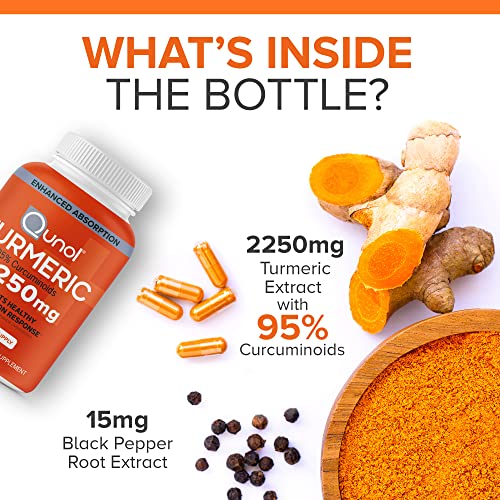 Turmeric Curcumin with Black Pepper, Qunol 2250mg Turmeric Extrac...