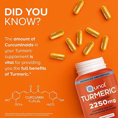 Turmeric Curcumin with Black Pepper, Qunol 2250mg Turmeric Extrac...