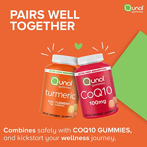 Turmeric Gummies, Qunol Gummy with 500mg Turmeric Curcumin, Joint...