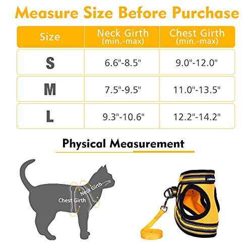 rabbitgoo Cat Harness and Leash Set for Walking Escape Proof, Adj...