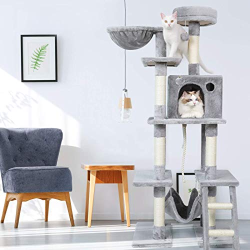 rabbitgoo Cat Tree Cat Tower 61 for Indoor Cats, Multi-Level Cat...